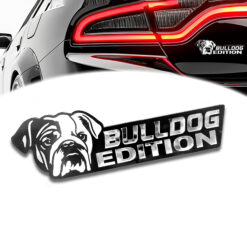 Bulldog Edition Laser Engraved Car Name Emblem Badge